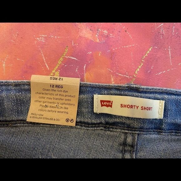 🎀Levi’s Girls Jean Short 12 Reg adjustable waist short Soft Stretch - Picture 5 of 8